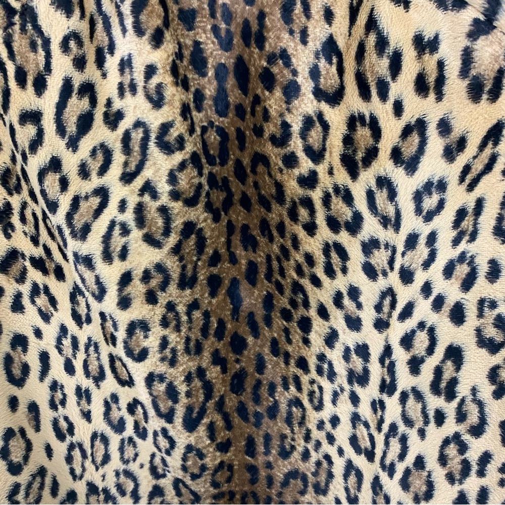 Milly size 6 Leopard Faux Fur and Leather Trim Sleeveless Crewneck Tank Top - Picture 6 of 8